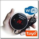 Умный цифровой Tuya Wi-Fi датчик температуры с большим экраном Страж Wi-Fi TH955 с приложением Tuya 